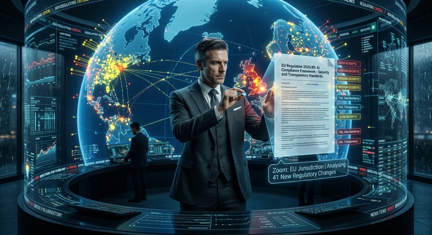 Global regulatory intelligence monitoring across jurisdictions